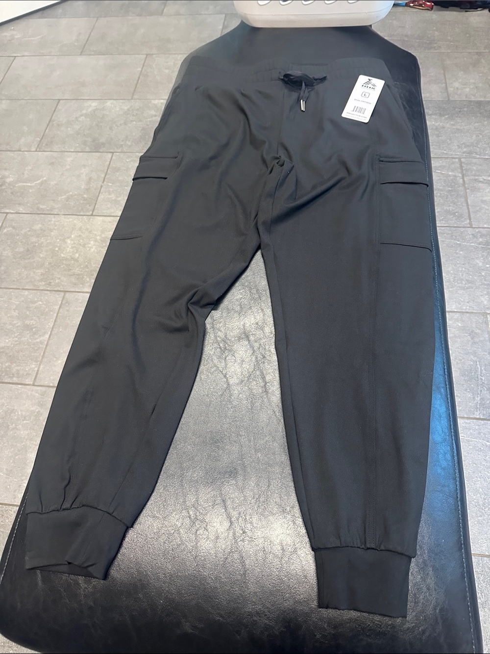 RBX Women's Black Cargo Jogger Pants with Drawstring